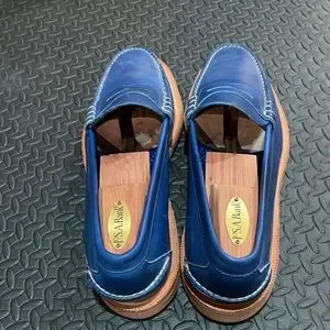 Brand New, Walk Over Martin blue leather loafers, sz 12 walk over | Shoes | Brand New Walk Over Martin Blue Leather  main image 3